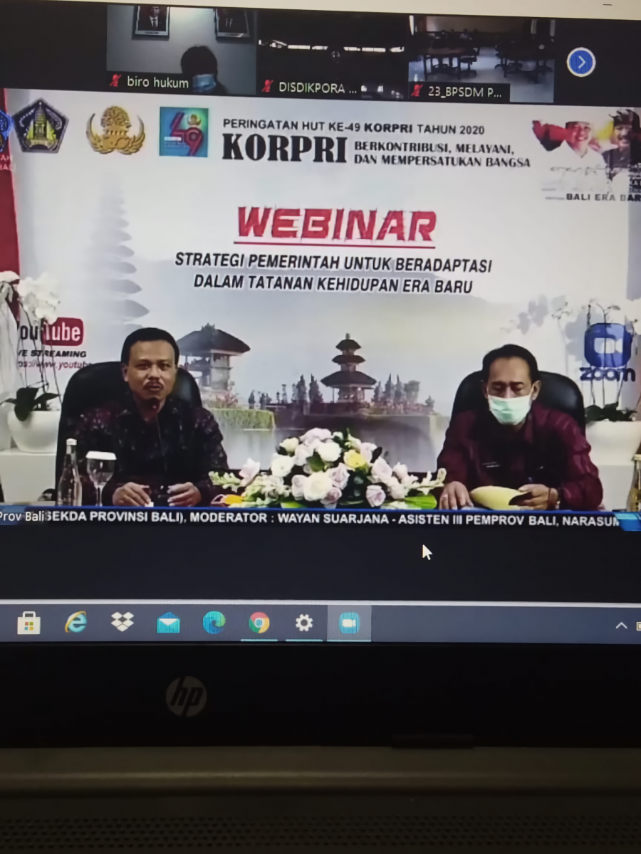 Webinar serangkaian peringatan HUT Korpri ke-49 tahun 2020