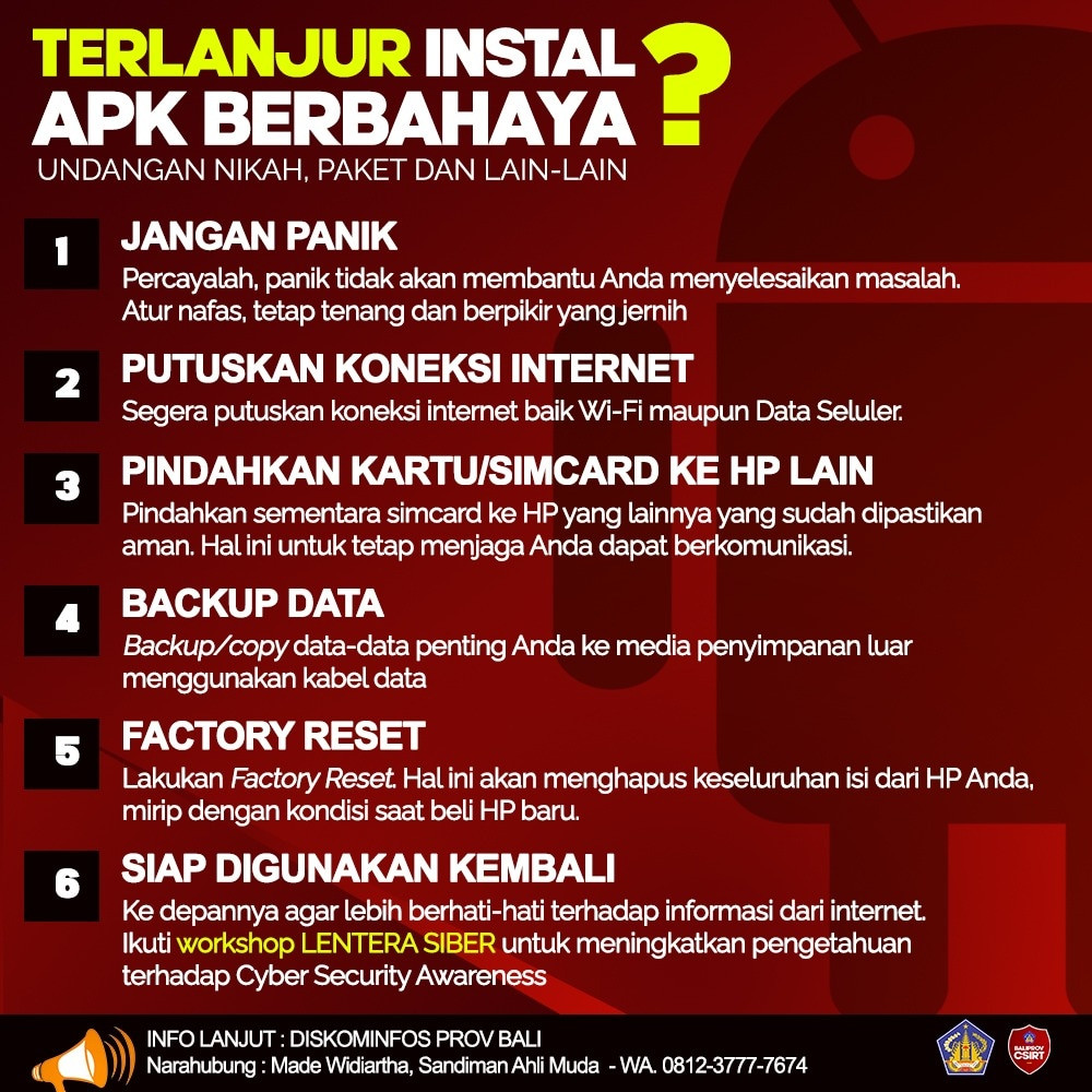 Terlanjur Instal APK berbahaya?