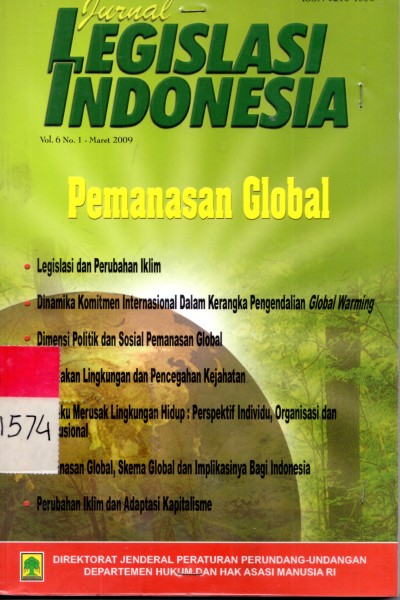 Jurnal legislasi Indonesia dengan Tema Pemanasan Global