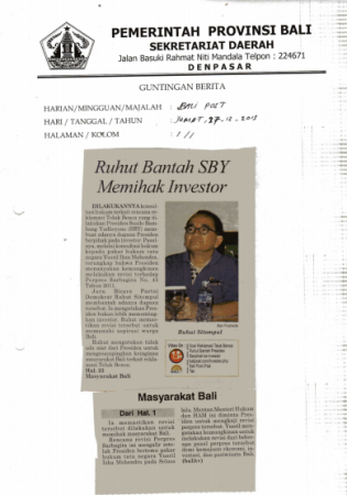 Ruhut Bantah SBY Memihak Investor