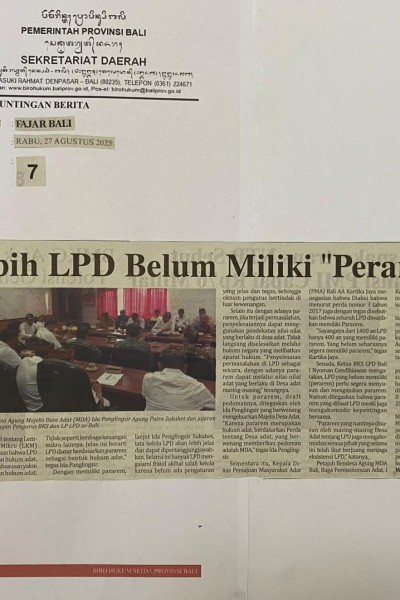 1000 Lebih LPD Belum Miliki 