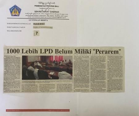 1000 Lebih LPD Belum Miliki 