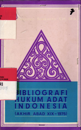 Bibliografi Hukum adat Indonesia akhir abad XIX - 1975 