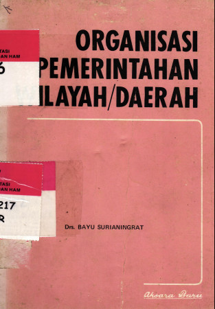 Organisasi Pemerintahan Wilayah / Daerah 