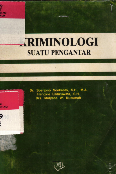 Kriminologi Suatu Pengantar 