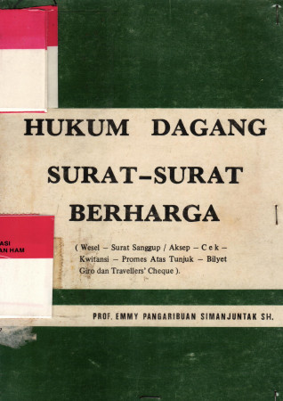 HUKUM DAGANG SURAT - SURAT BERHARGA	
