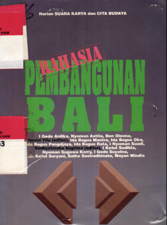 Rahasia Pembangunan Bali 