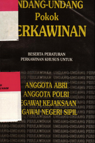 UNDANG-UNDANG POKOK PERKAWINAN
