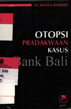 Otopsi Pradakwaan Kasus Bank Bali ( Cetakan kedua )